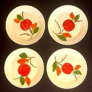 4 Vintage Blue Ridge Southern Potteries Candlewick Delicious Pattern 6" Plates